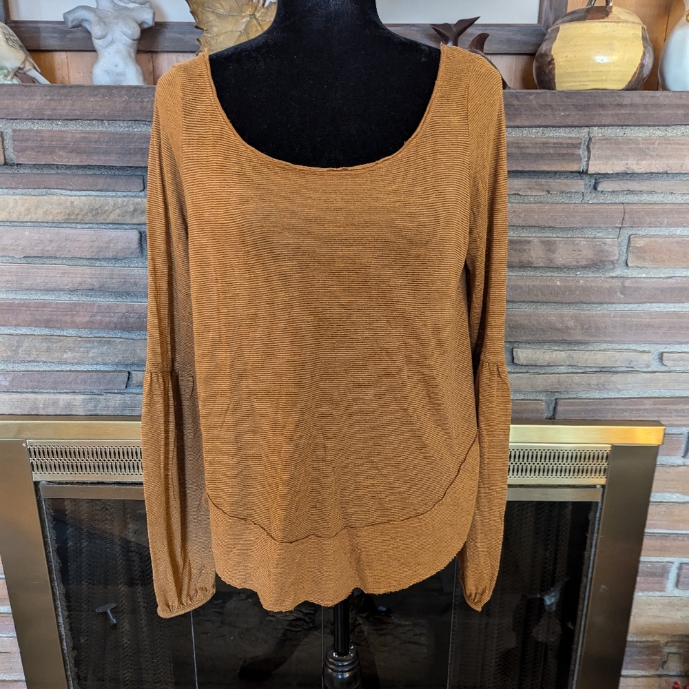 Free People raw edge top with peekaboo back